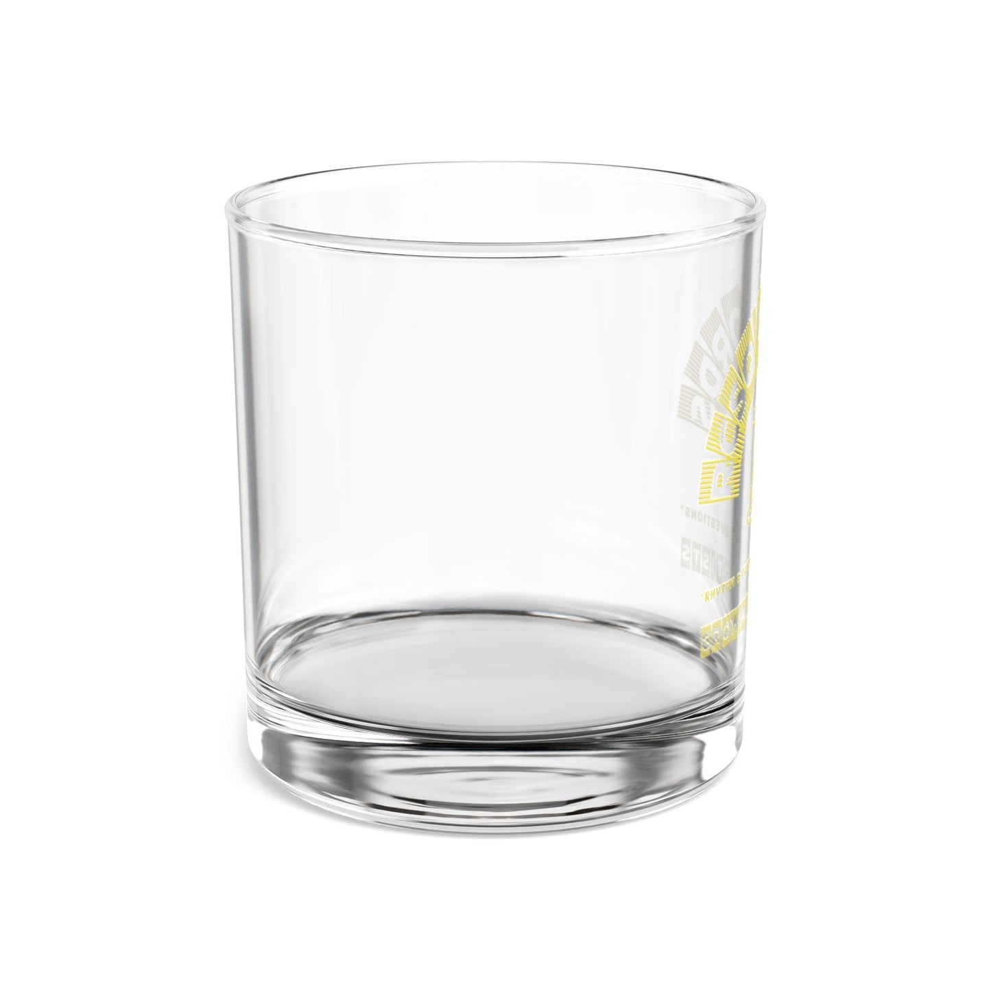 RCSQ Records™ 10 oz. Rocks Glass – “Rhythm & Chords, Stories & Questions”