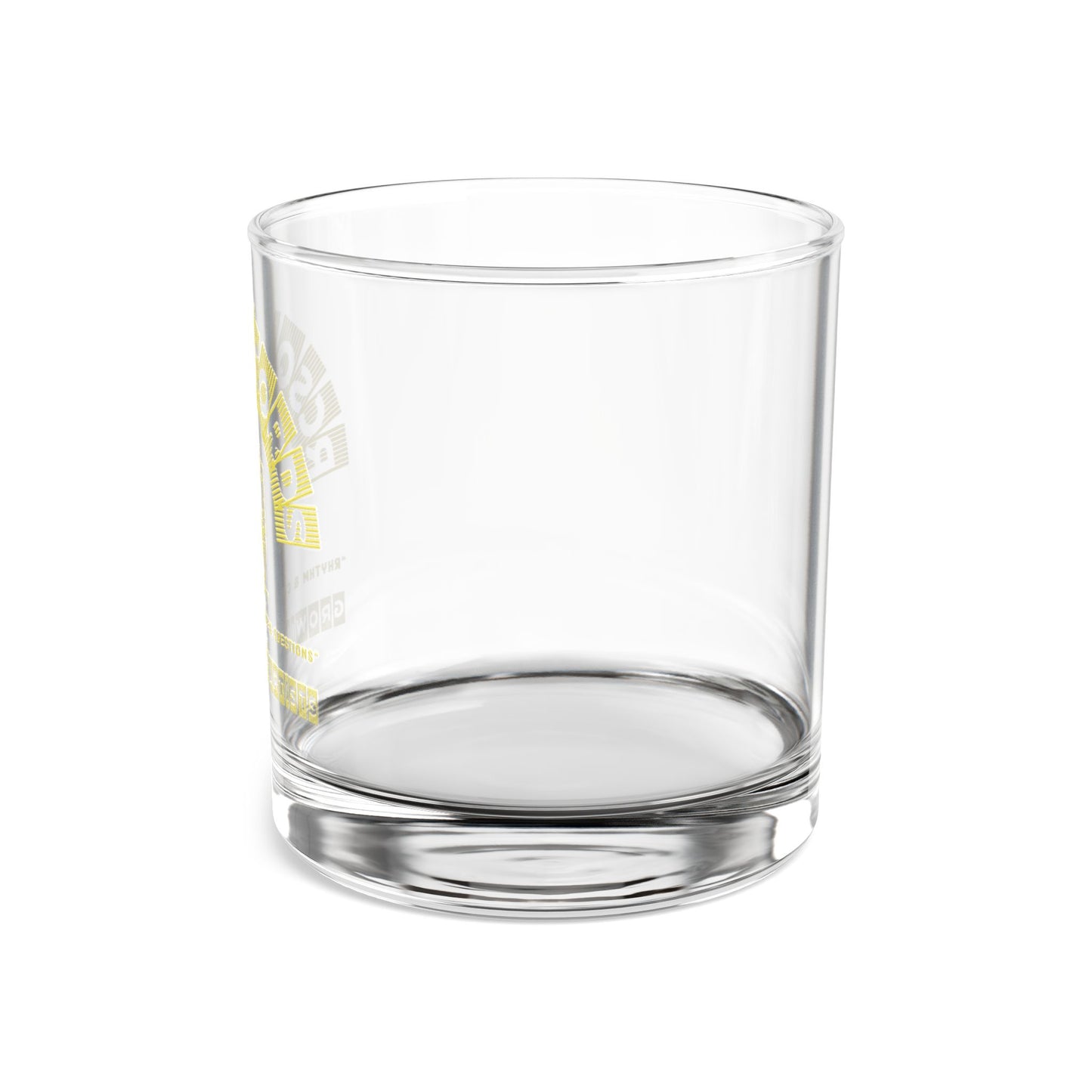 RCSQ Records™ 10 oz. Rocks Glass – “Rhythm & Chords, Stories & Questions”